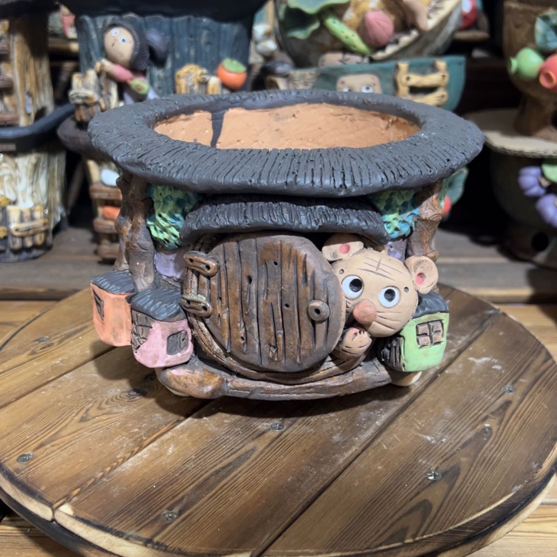 红陶嘻哈多肉花盆