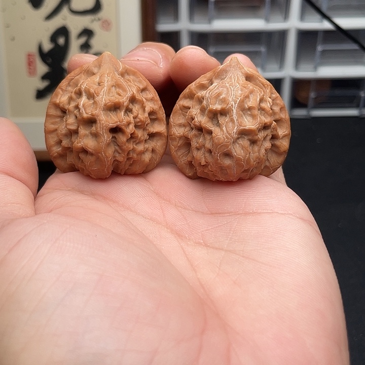 把件文玩核桃三角帽子王37