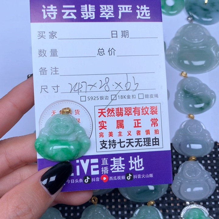 翡翠颈饰未镶嵌天然