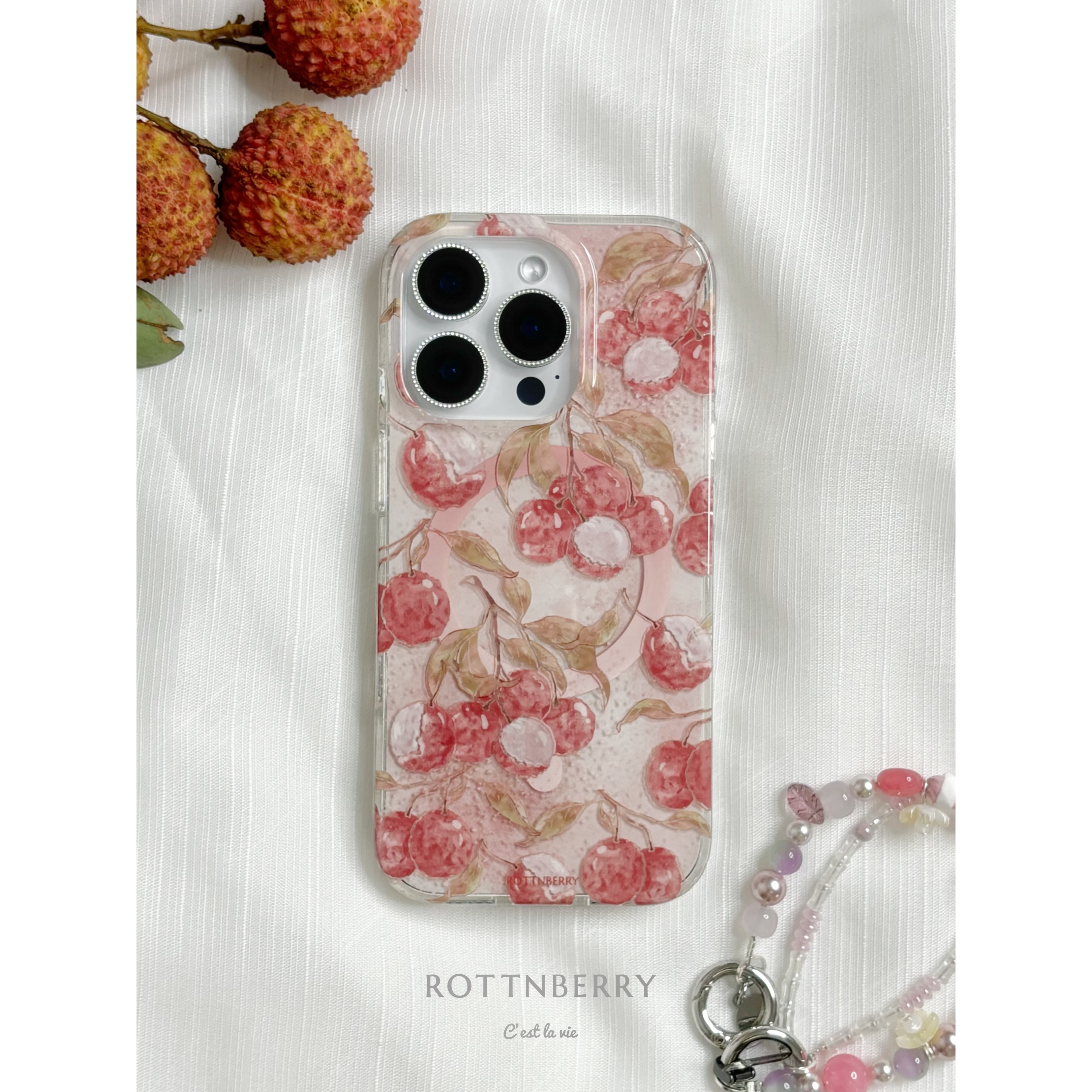 RottnBerry · “顺顺荔荔” 磁吸薄手机壳iphone16promax/15/14支架