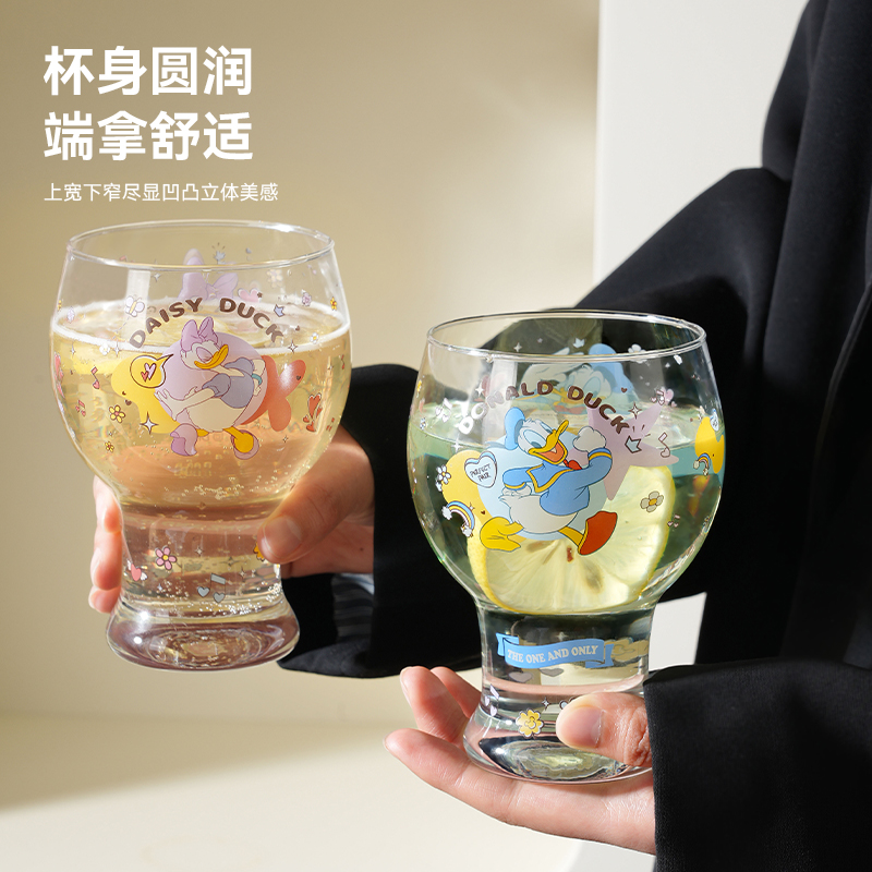 【陈稳稳-G】音乐系列玻璃杯大容量啤酒杯可爱牛奶果汁饮料杯