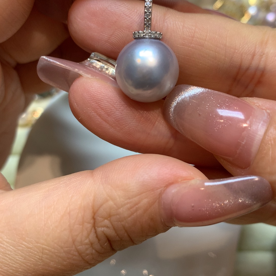 海水珍珠颈饰银S925镶嵌