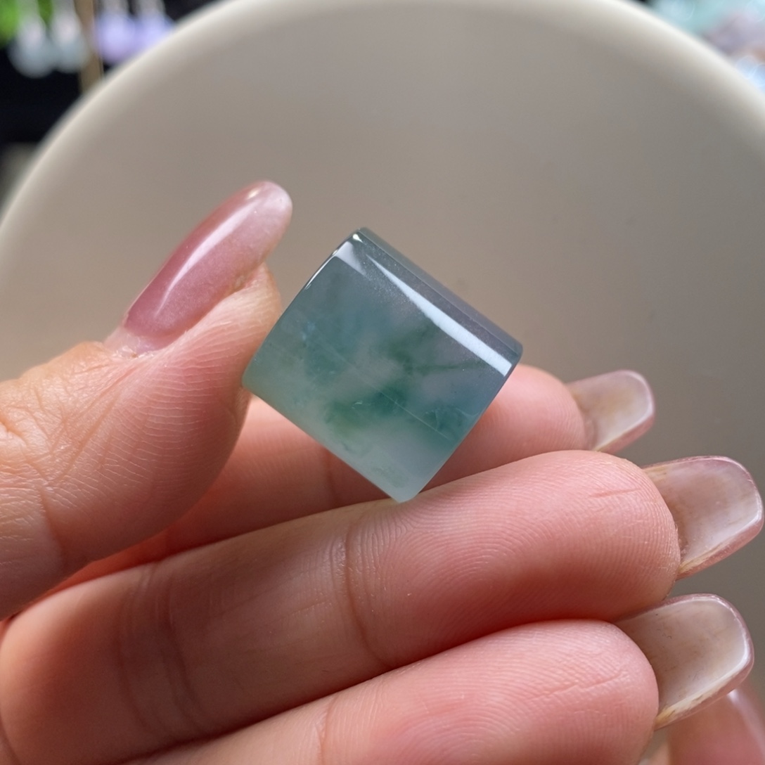 翡翠吊坠(不含链)未镶嵌翡翠冰飘花桶珠