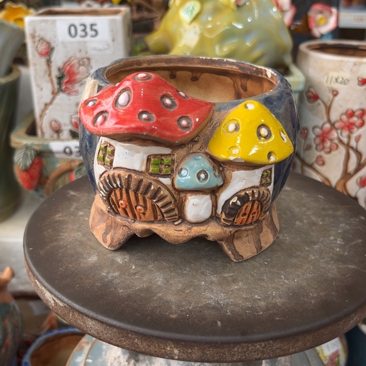 紫砂花盆粗陶材质多肉花盆