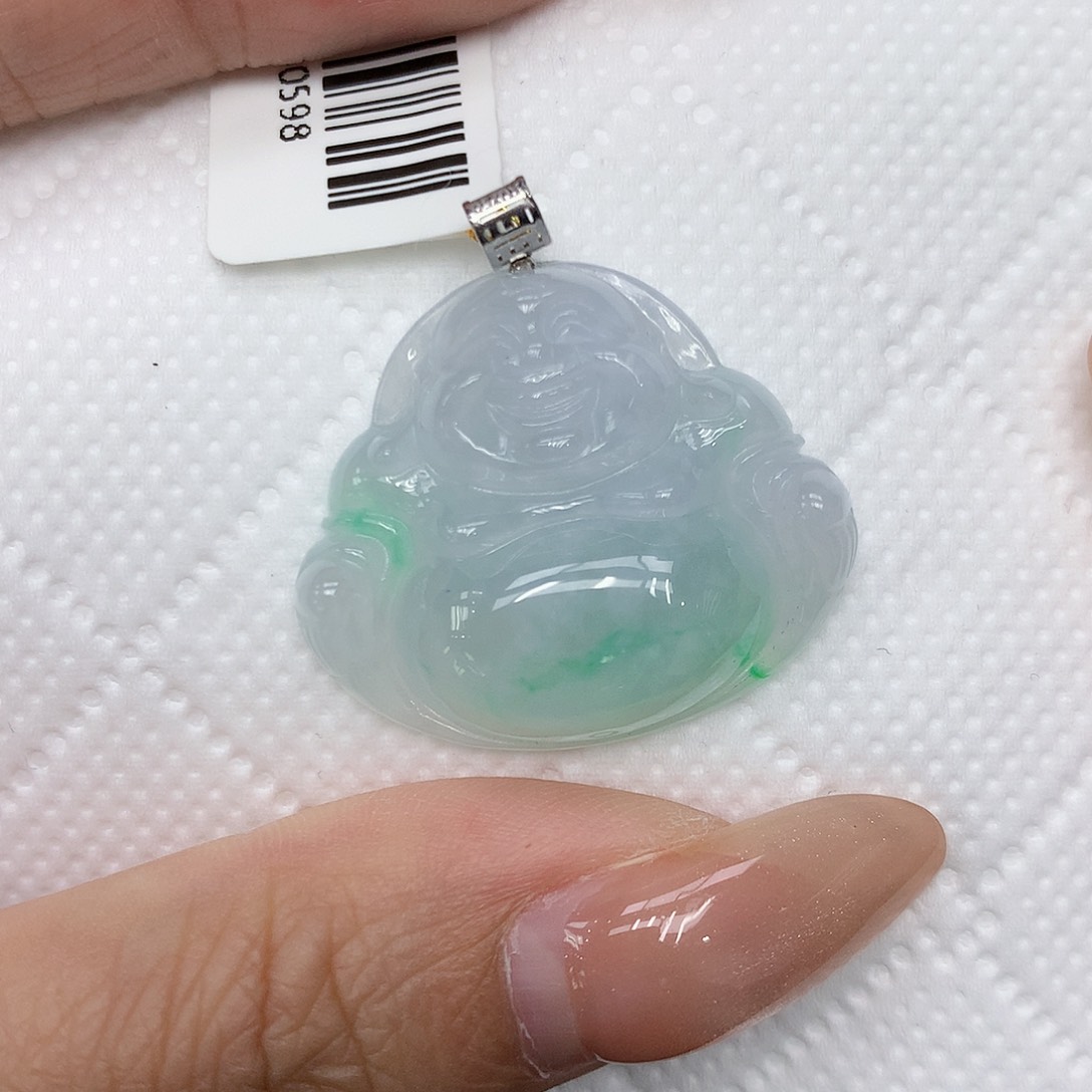 颈饰18K金镶嵌翡翠