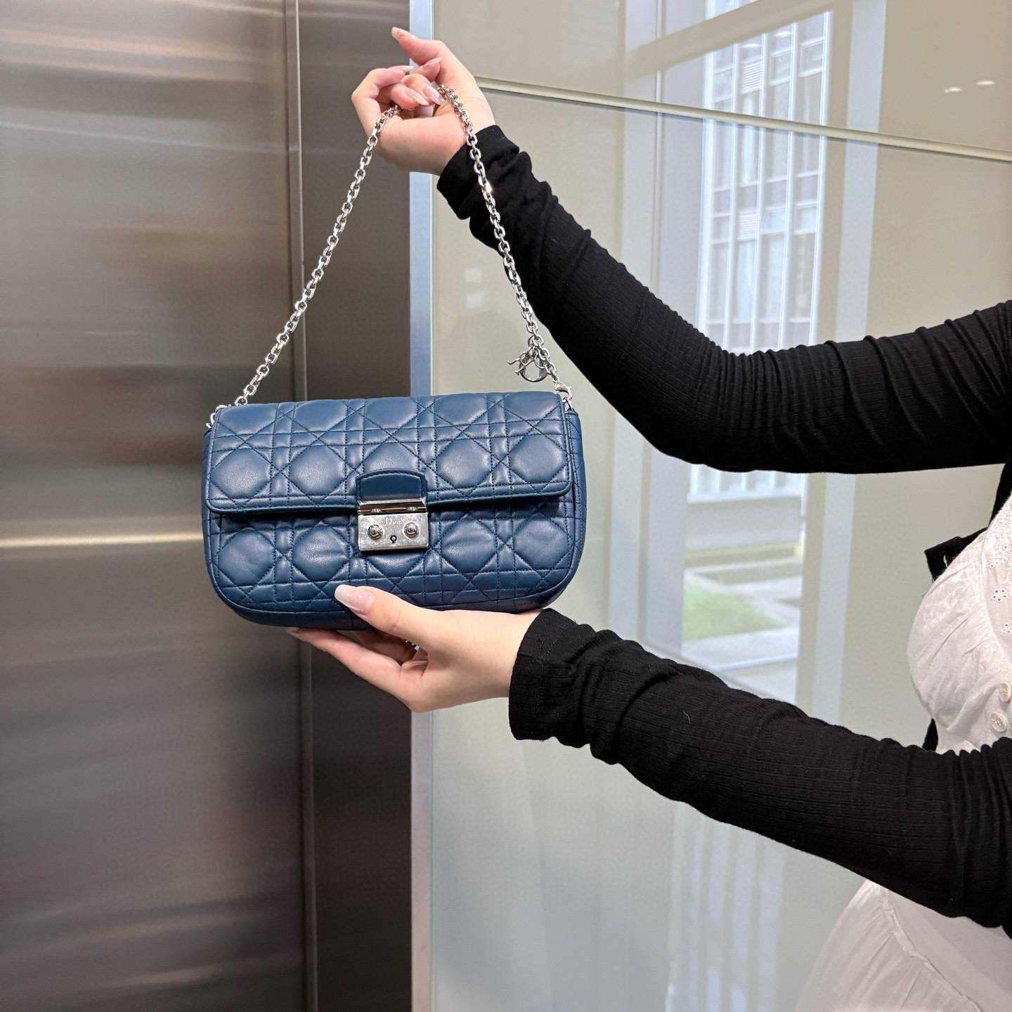 95新 DIOR/迪奥 dior 深海蓝miss woc斜挎包