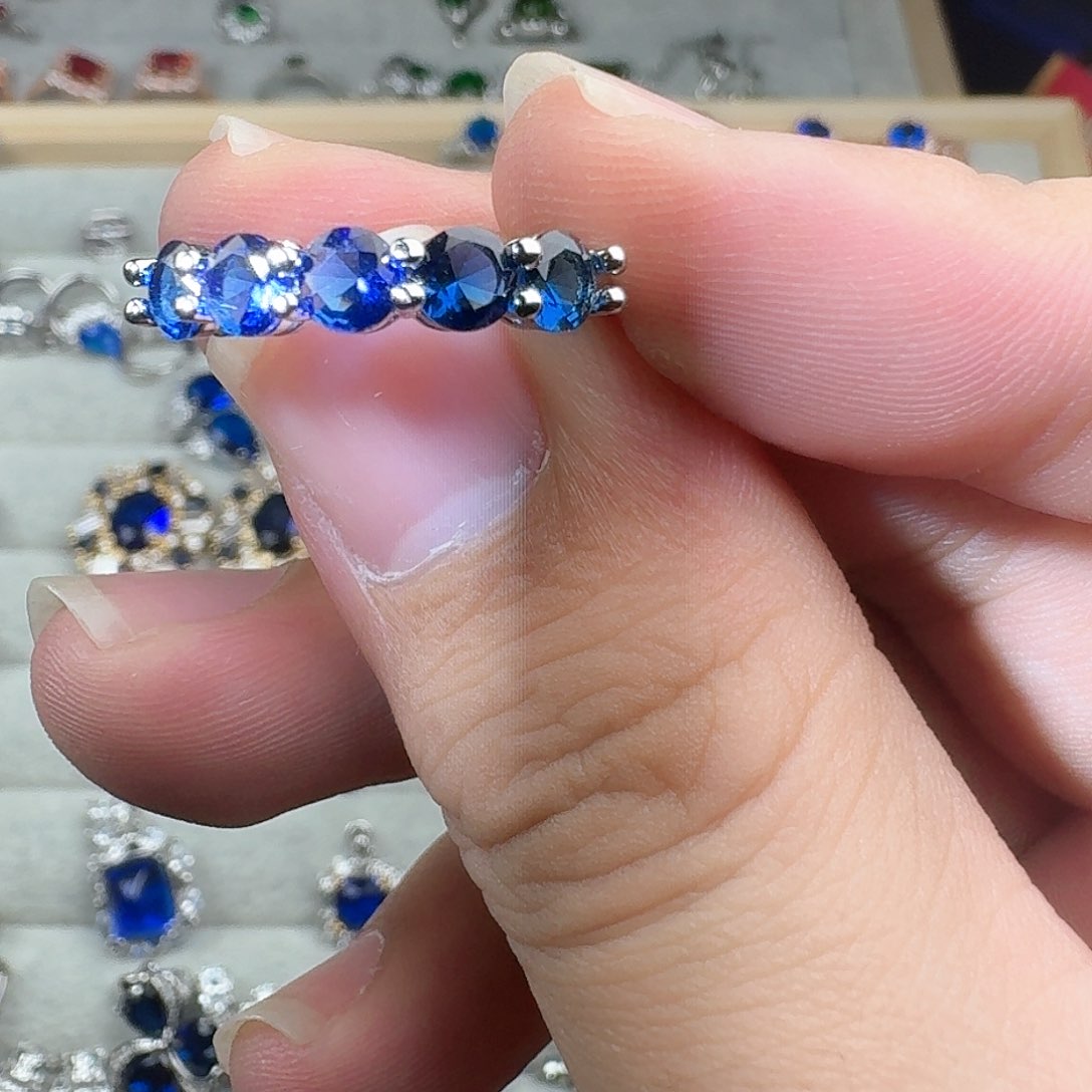 芙蓉石戒指银S925镶嵌