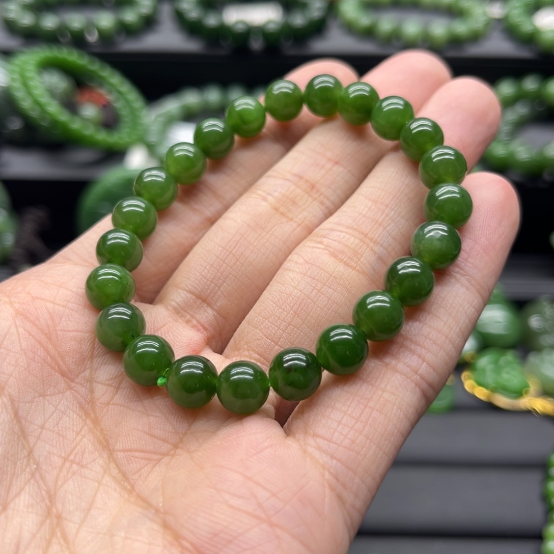 和田玉（碧玉）手链未镶嵌