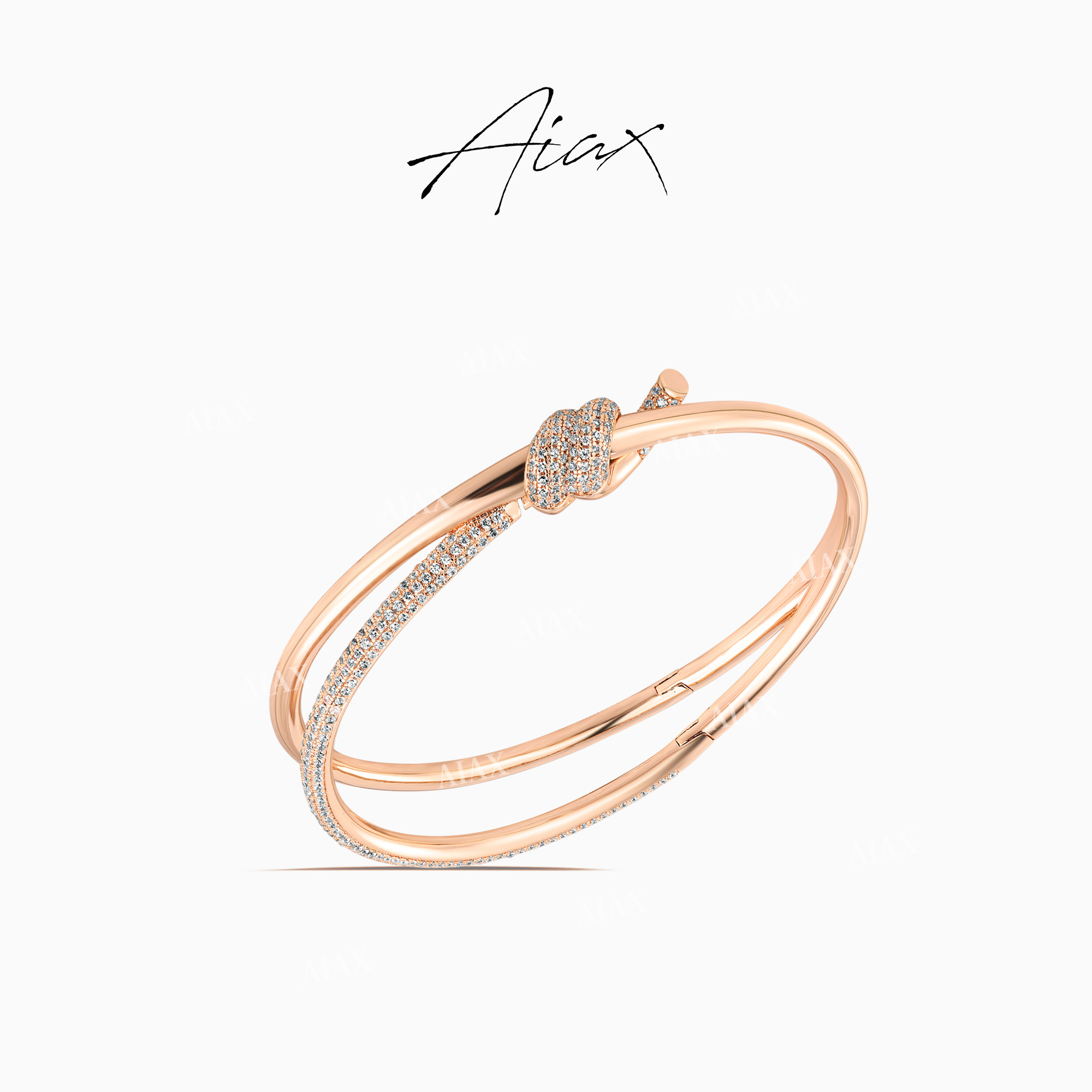 AIAX 镀K金 气质时尚百搭设计师轻奢优雅个性小众手镯TSS7265