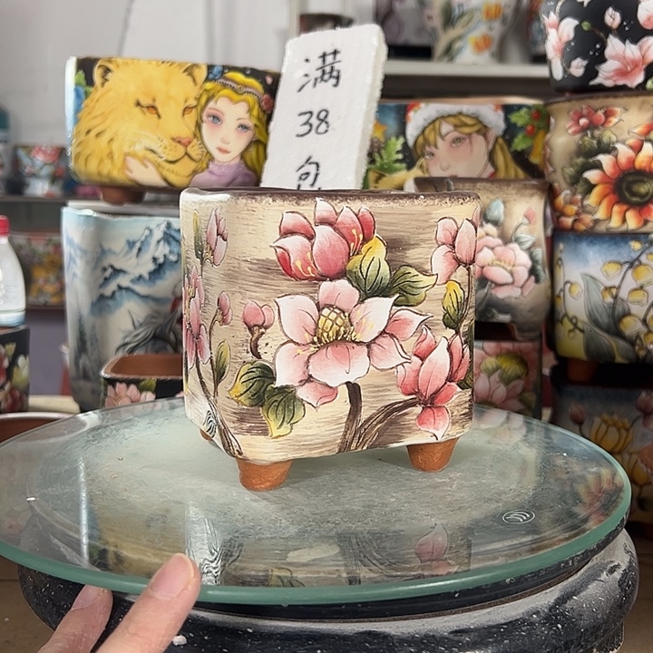 景德镇幸运花盆满38包邮