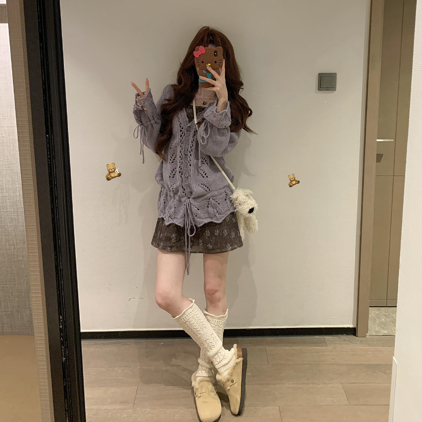 镂空罩衫毛衣搭配碎花女2025新款早秋穿搭上衣8120