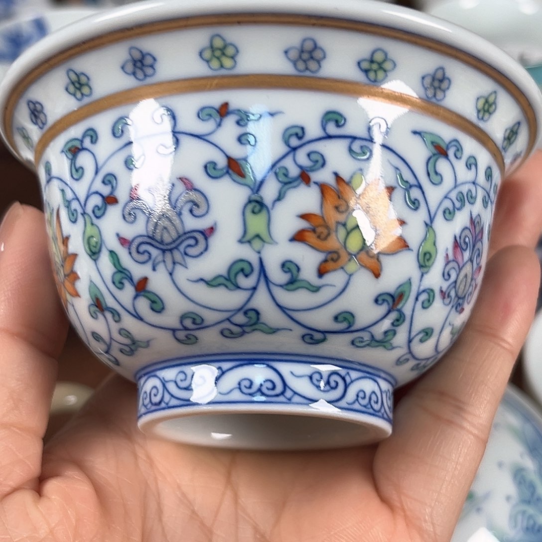 景德镇手工手绘茶具微瑕