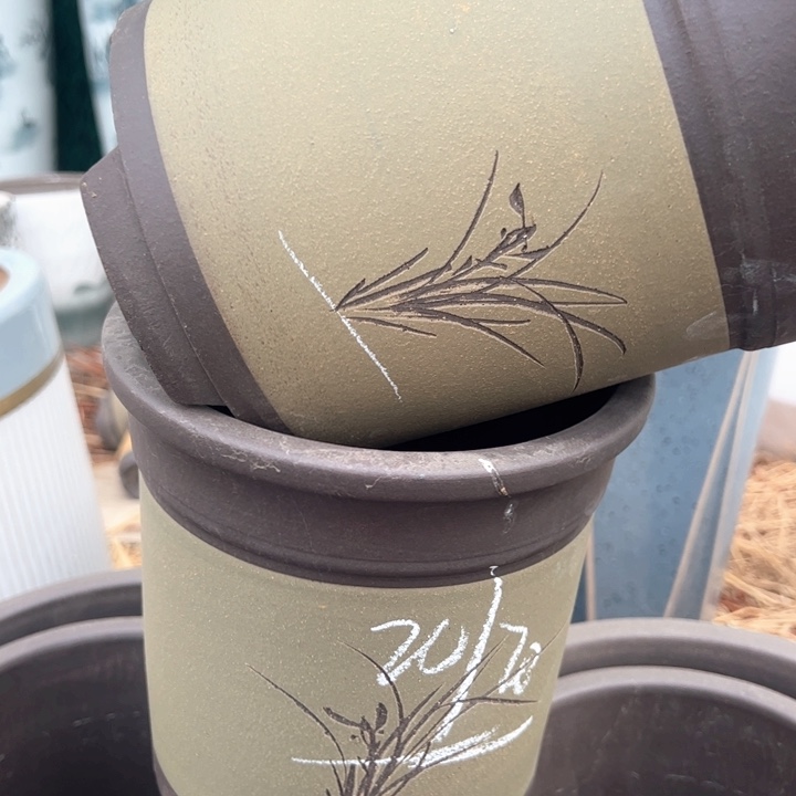 红陶紫砂兰花盆微瑕