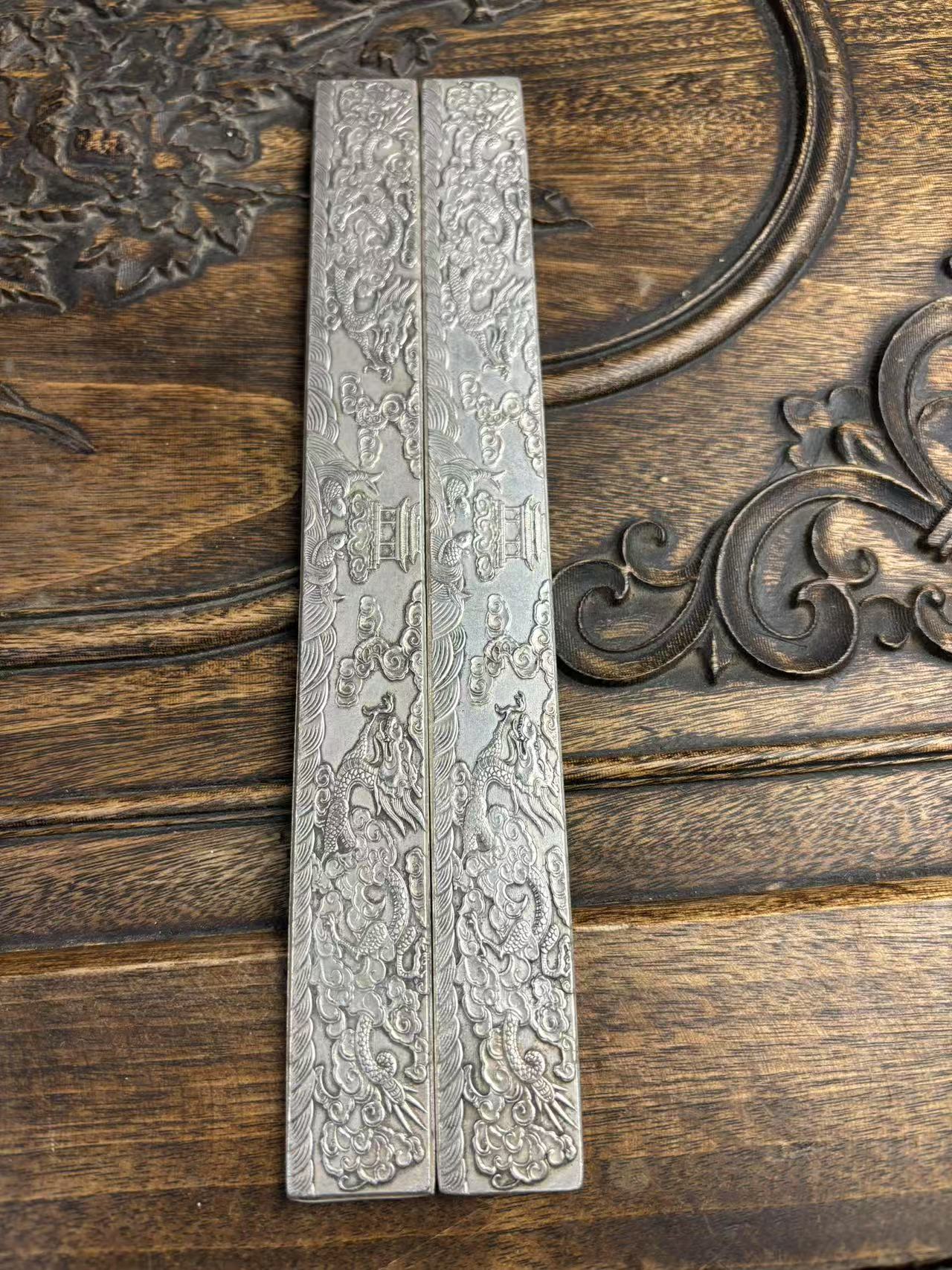 小铜白尺一对{小七甄选}