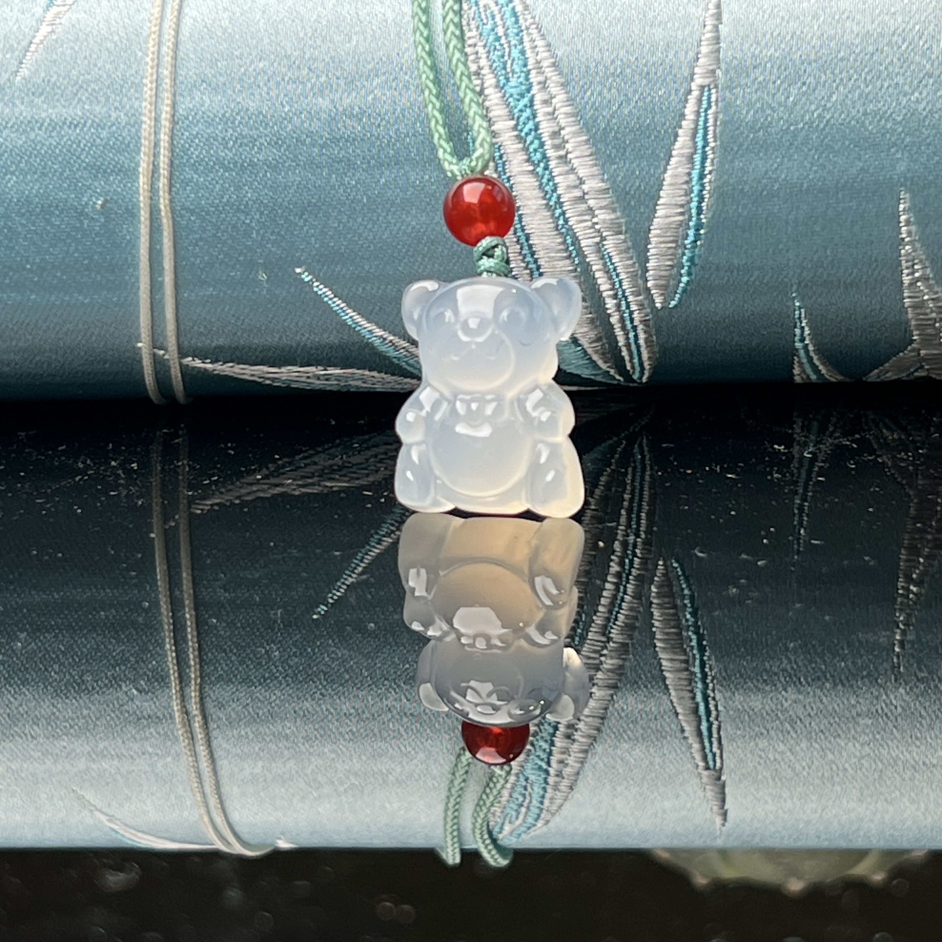 玛瑙（玉髓）小熊吊坠女士珠宝玉石挂件时尚百搭首饰男款 @只发一件