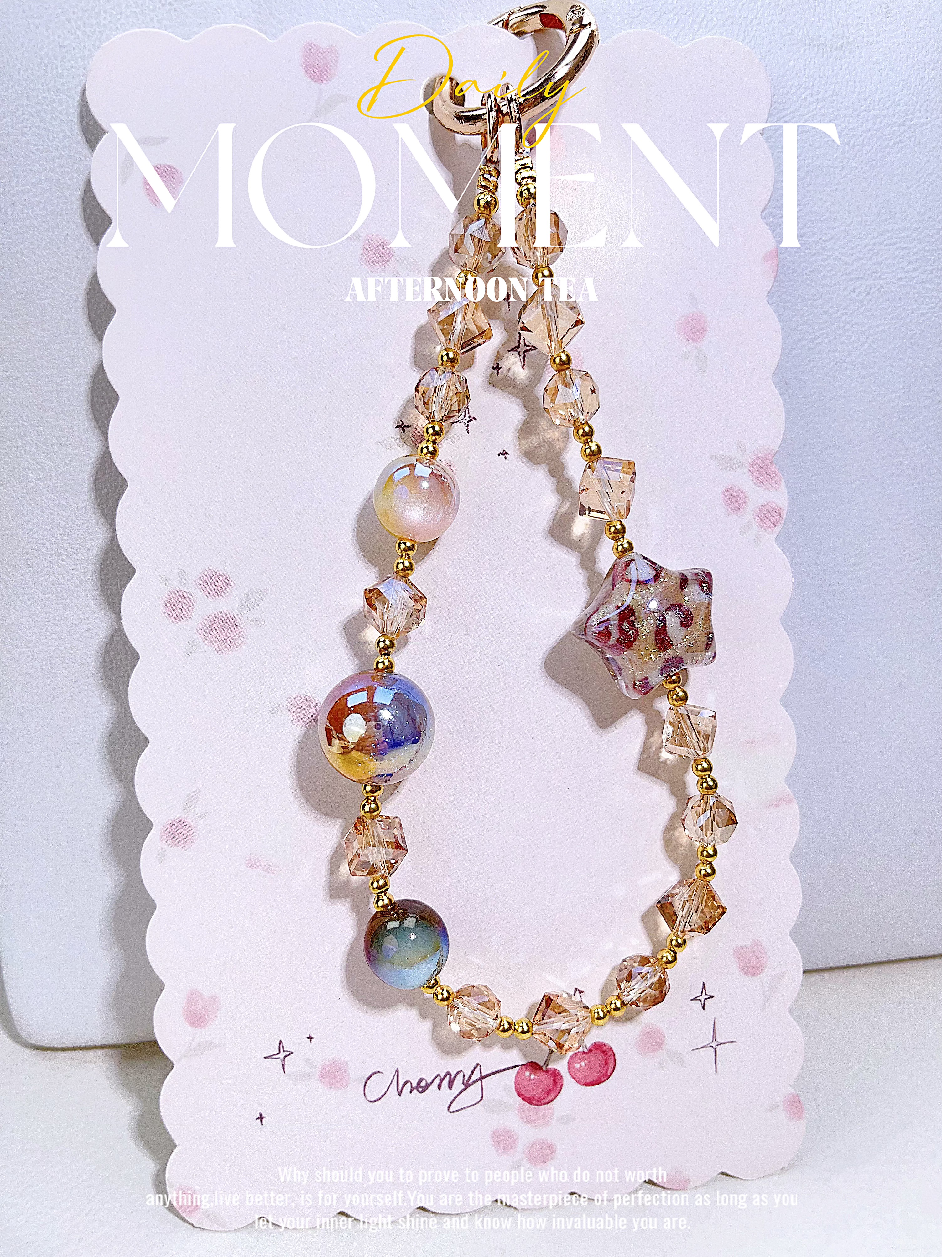 重工设计通用防摔手工手机链包挂ins风饰品diy