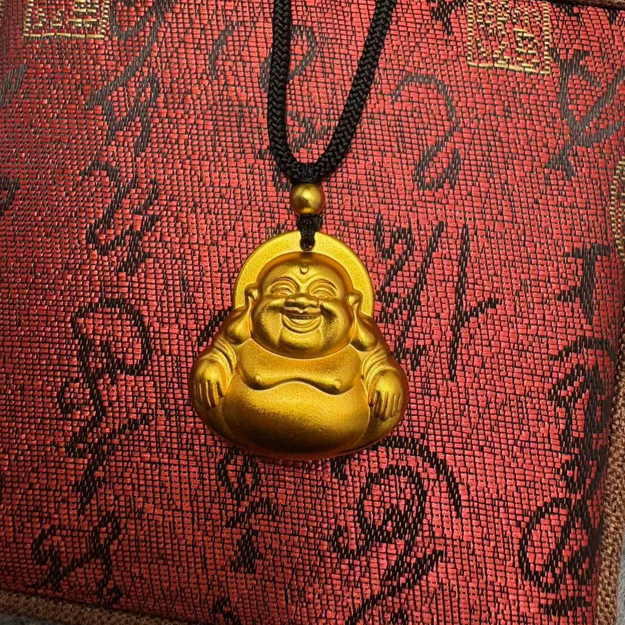 合金吊坠 合金吊坠 实心弥勒佛双面雕刻经典大气男女款时尚饰品