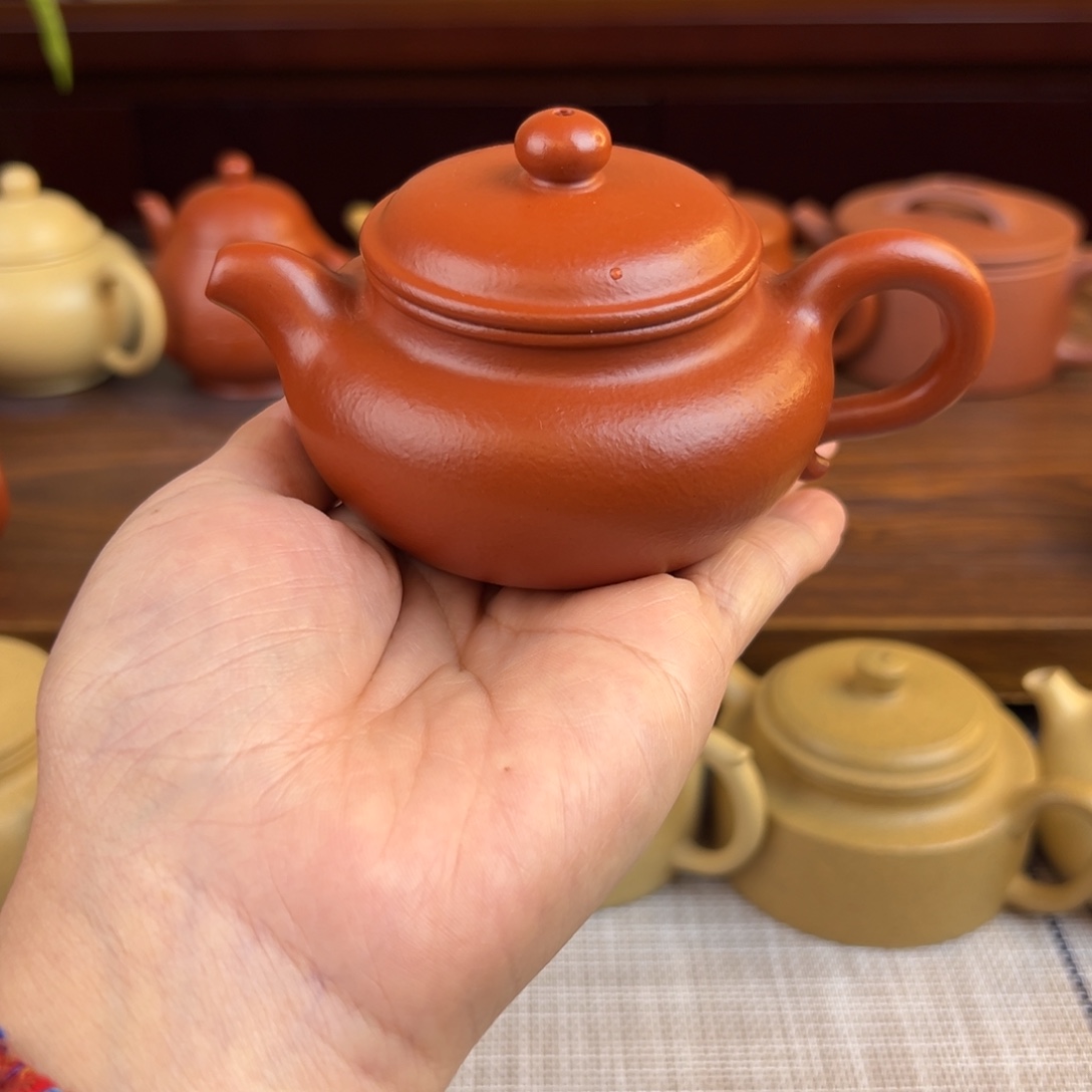 紫砂茶壶朱泥仿古全手120cc