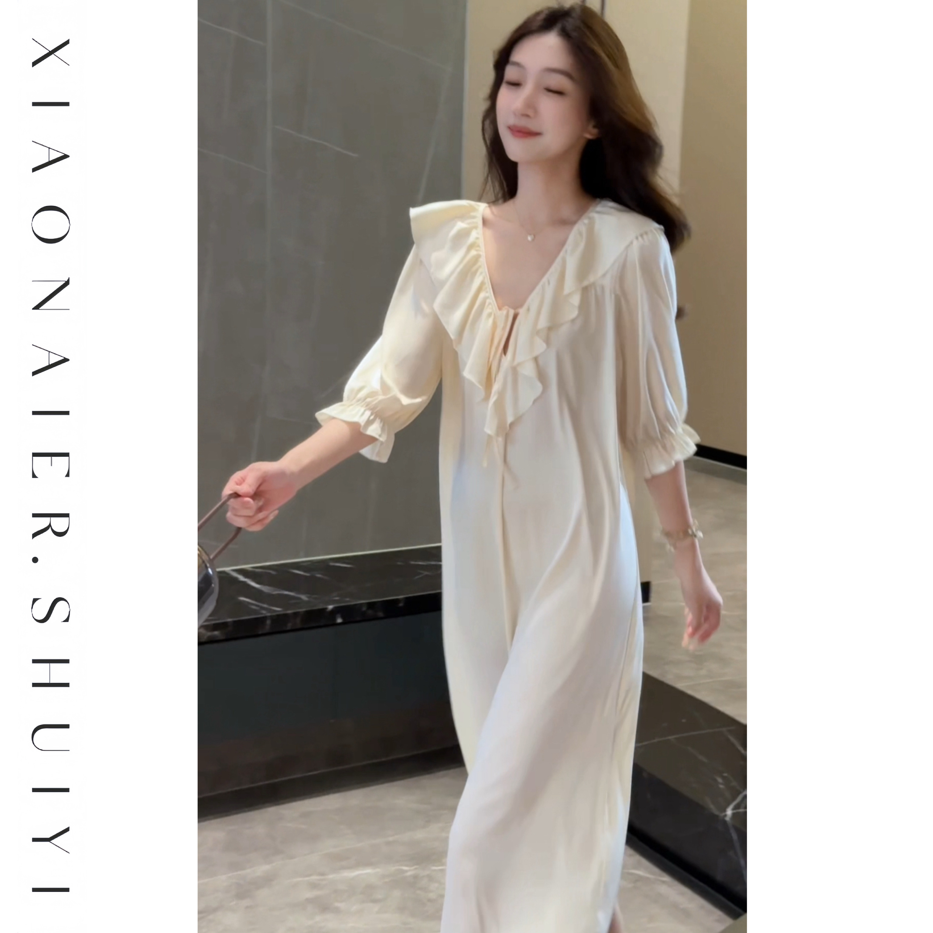【云汐垂光】法式高级感2026新款女可外穿睡裙睡衣家居服爆款