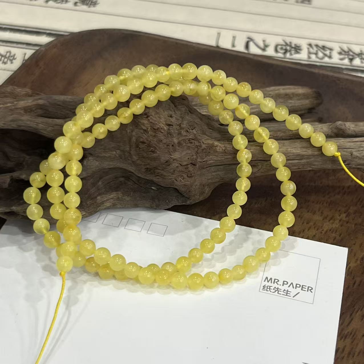 【真石】俄料原矿满蜜金白蜜蜡项链 ZSM888AAC105