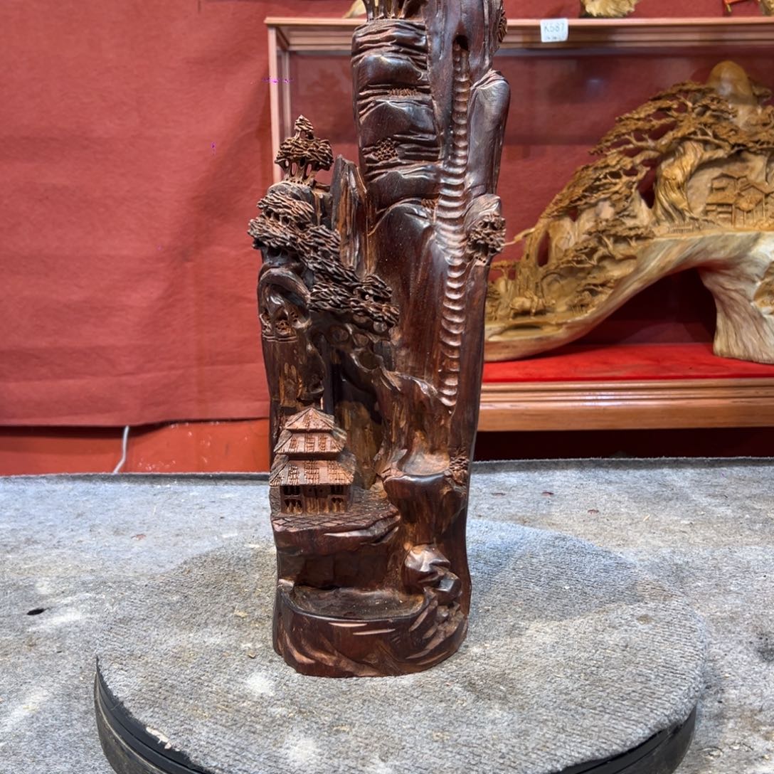 心***舞柏木（崖柏）小叶紫檀居家摆件