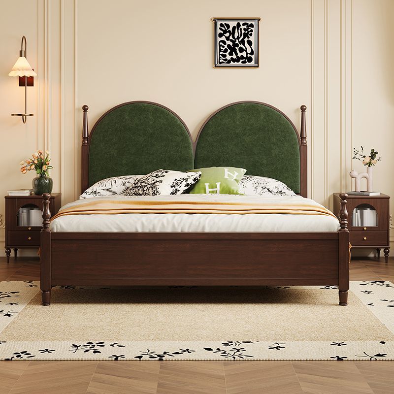 法式中古风主卧1.8米双人床罗马柱艺术复古靠背软包1.5米小户型