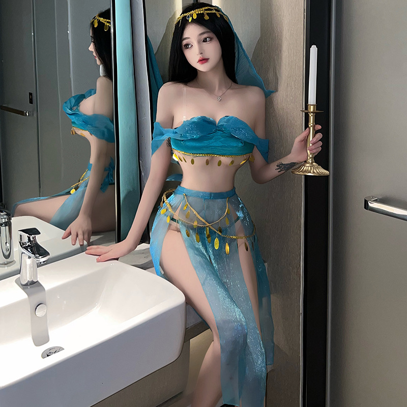 西域风情舞姬套装古风制服性感国潮敦煌飞天汉服国潮