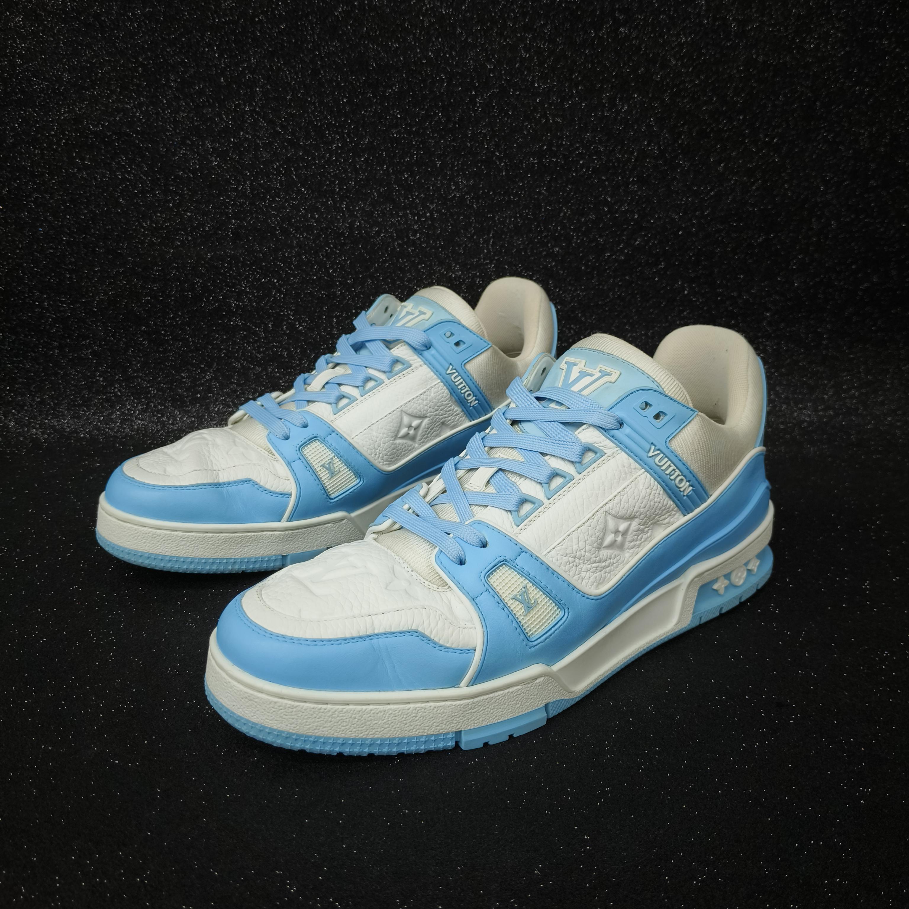 95新 LouisVuitton/路易威登 8码/42码/天空蓝白trainer板鞋
