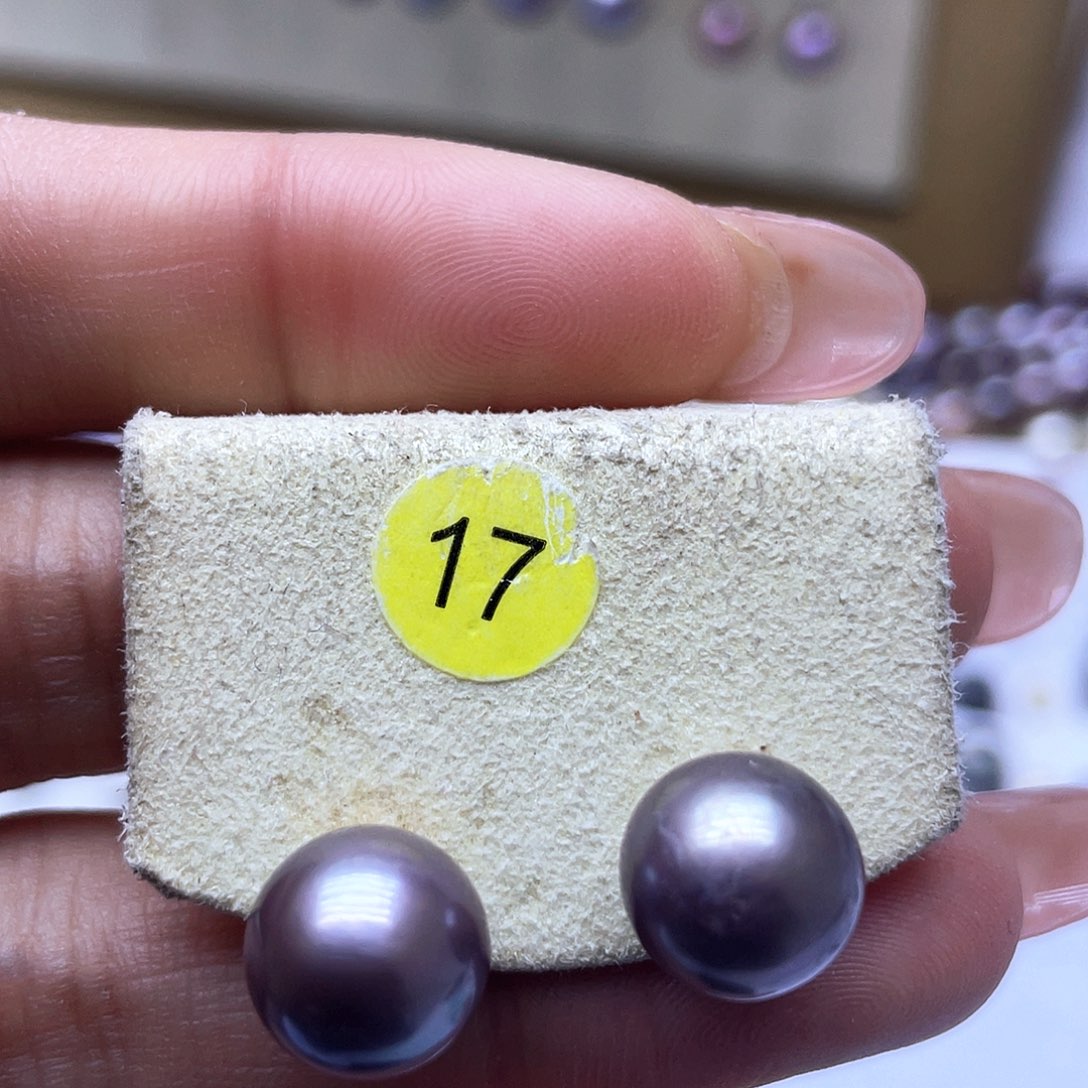 淡水珍珠耳饰银S925镶嵌