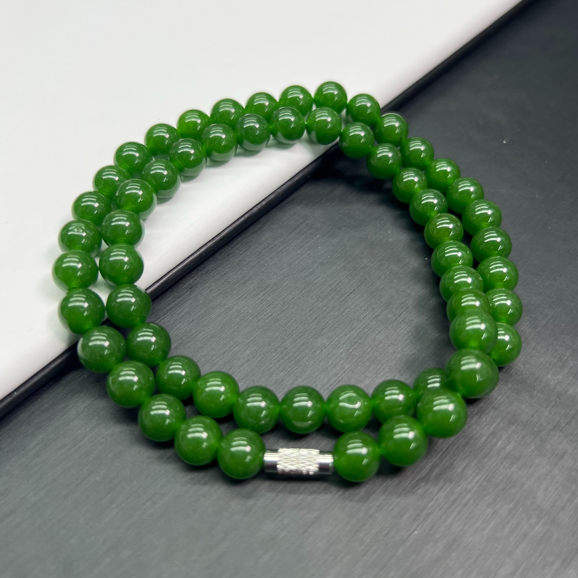 【精品】菠菜妈妈链8mm手链 A233