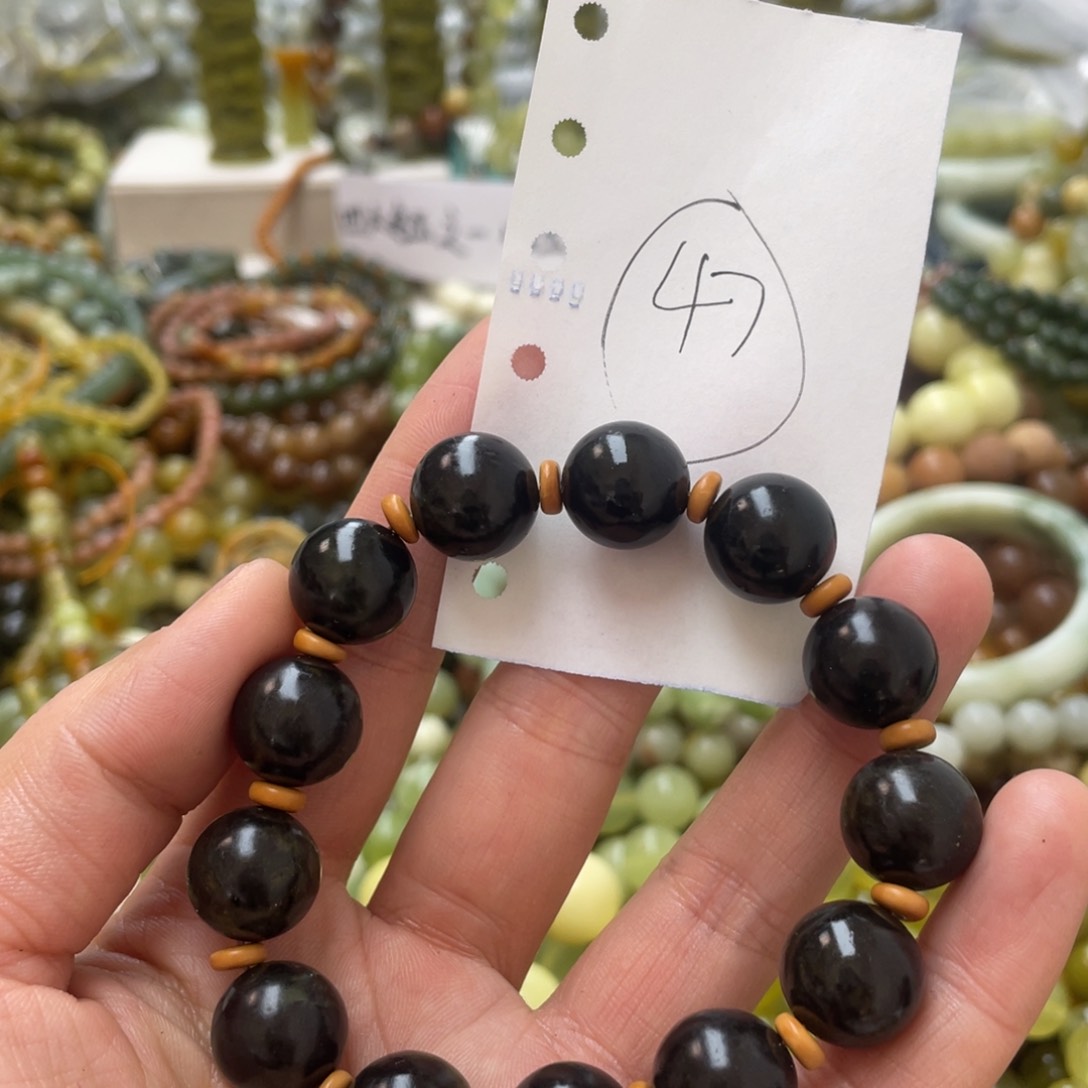 蛇纹石玉手链未镶嵌