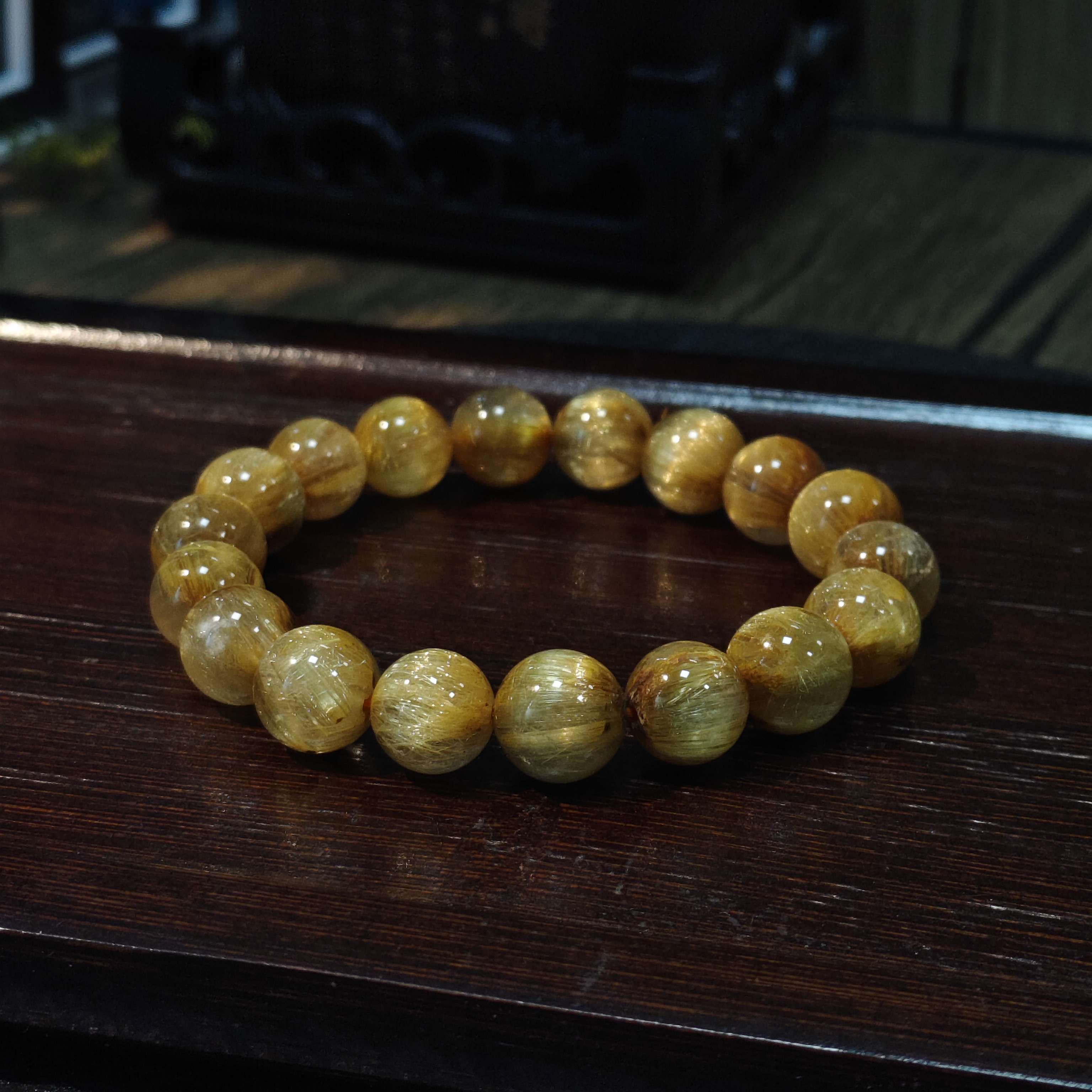 【书记甄选】天然金发晶单圈手链 多样式发一件 约11mm GCK1037