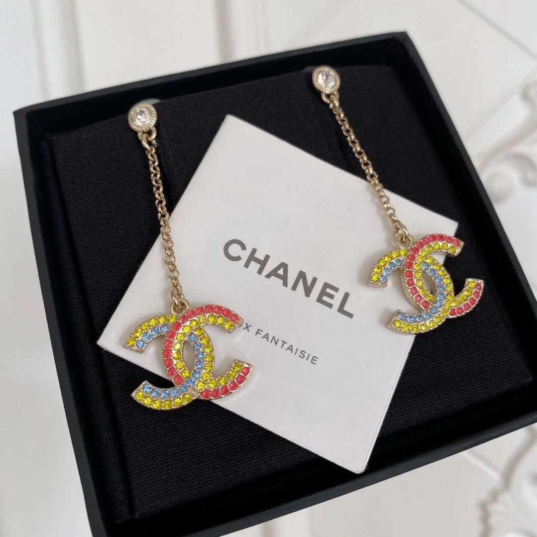 未使用 Chanel/香奈儿 耳环耳线彩虹精致时尚潮流