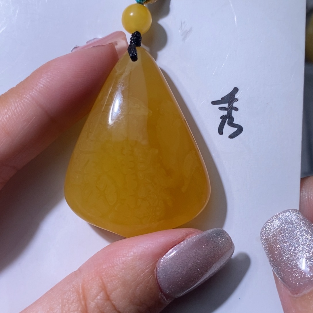 琥珀珠宝奇石银S925镶嵌