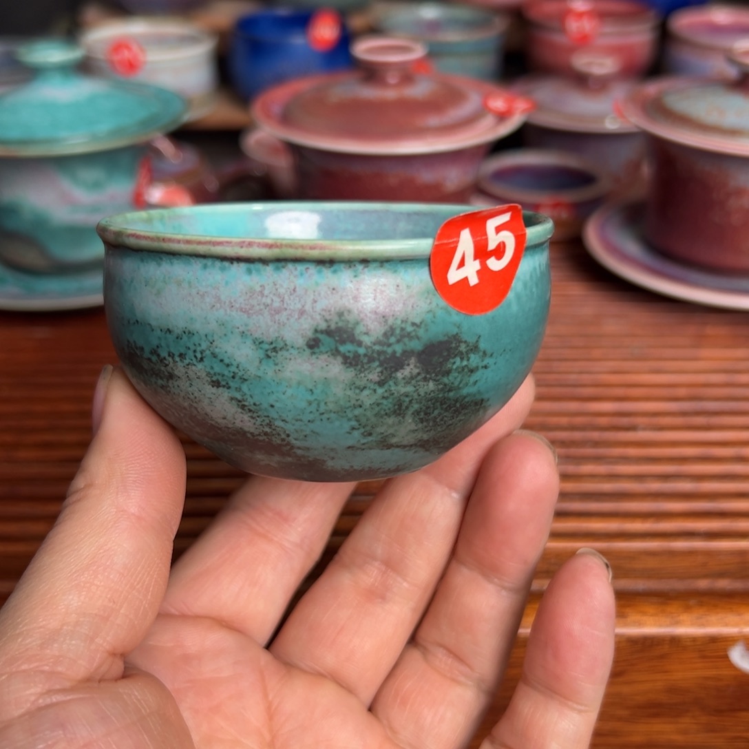 手工制作钧窑茶器