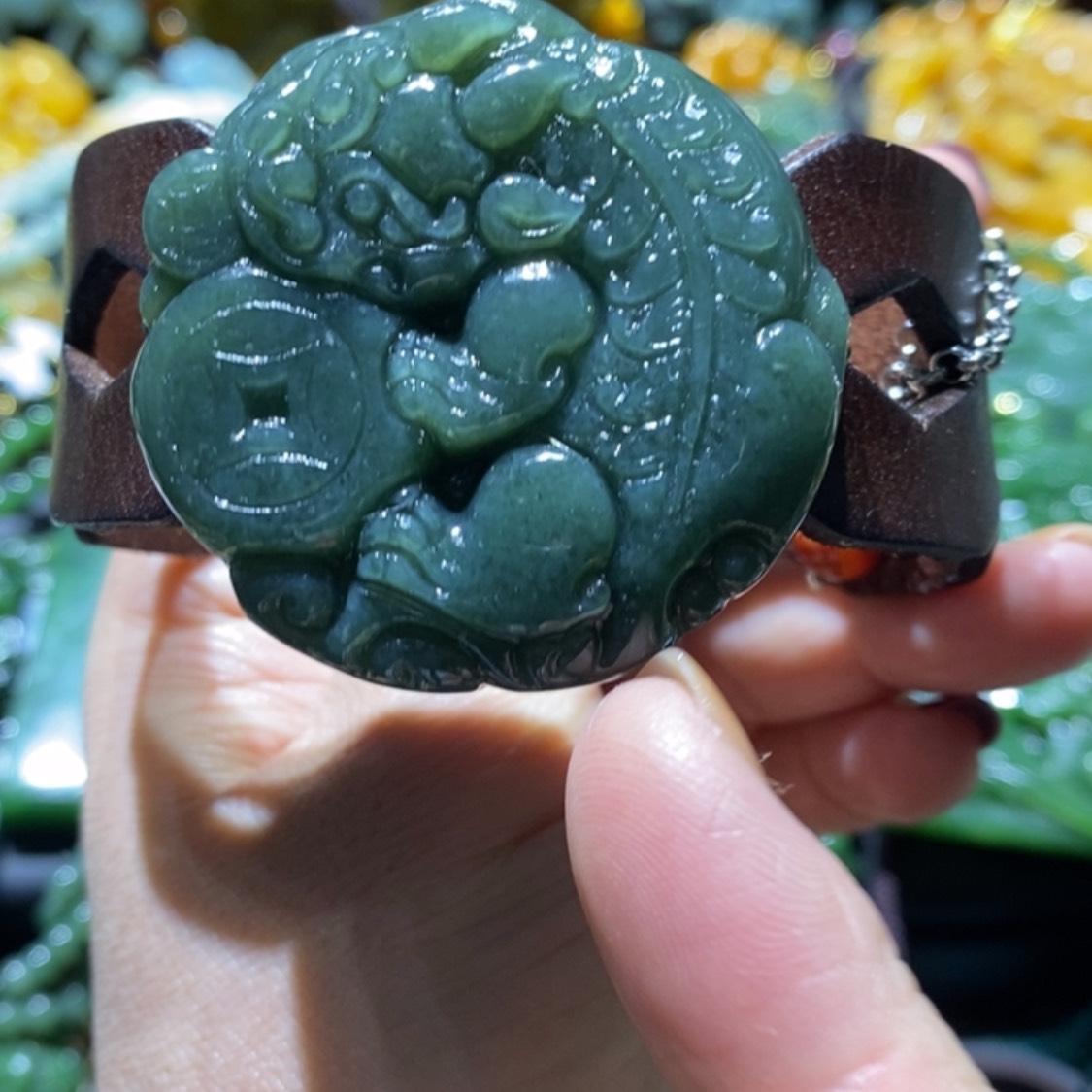 【闪购商品】蛇纹石玉毛衣链未镶嵌