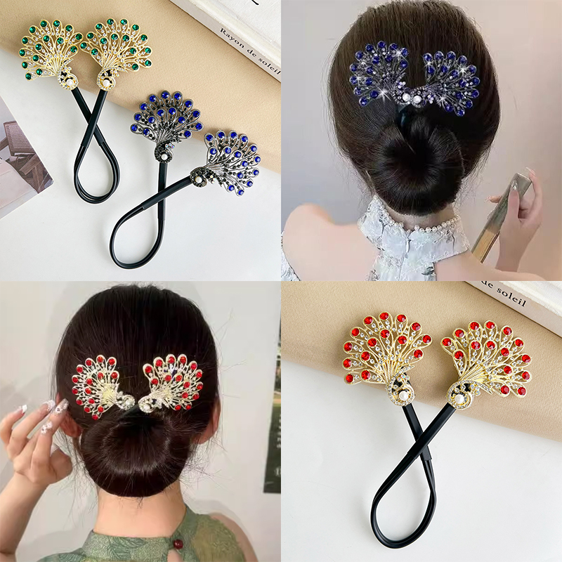 气质懒人盘发器发夹女2025新款夹子后脑勺头花盘发扭扭夹夹子头饰