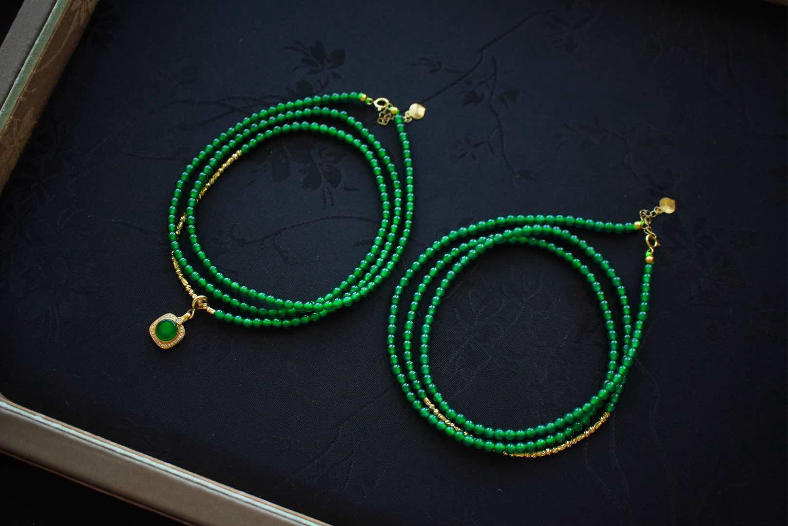 设计款｛翡翠珠链｝