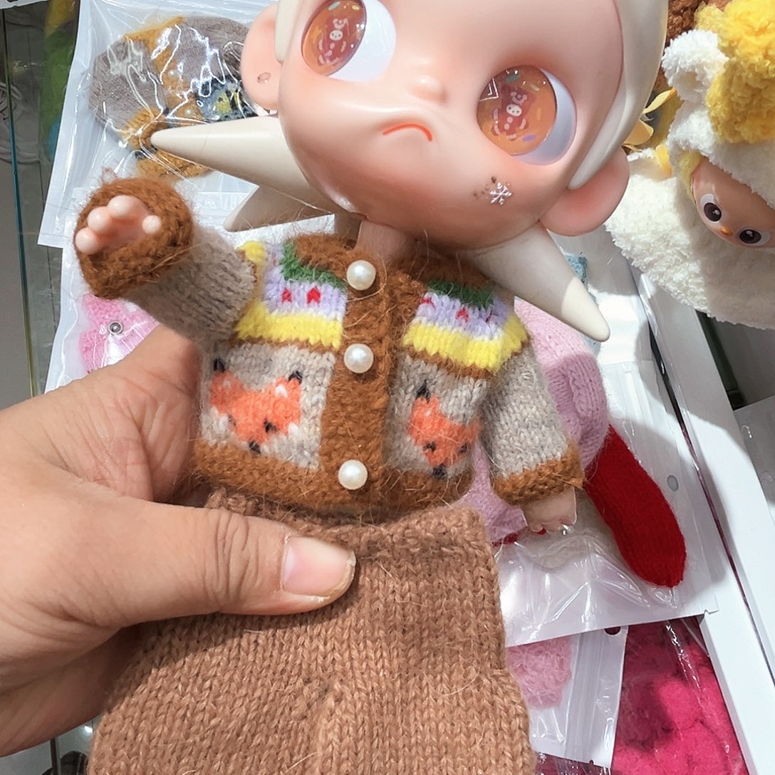 双面狐狸针织上衣