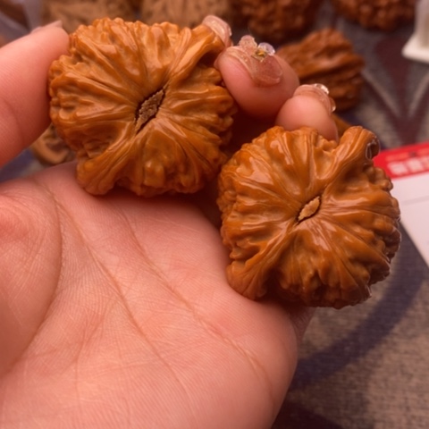 把件文玩核桃白狮子