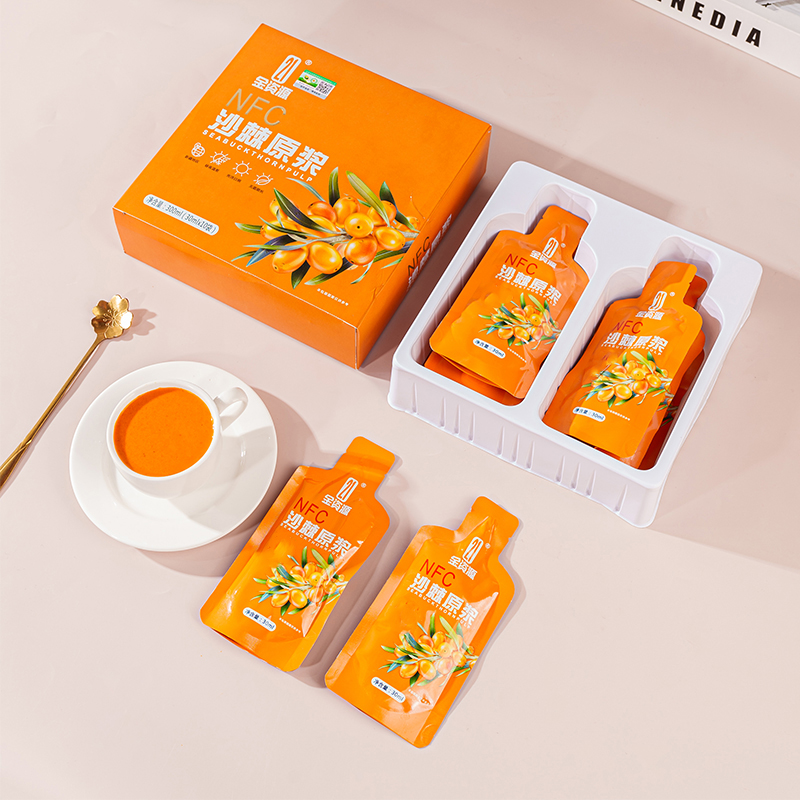 有机沙棘原浆 新疆阿勒泰大果沙棘原浆30ml*10袋/盒