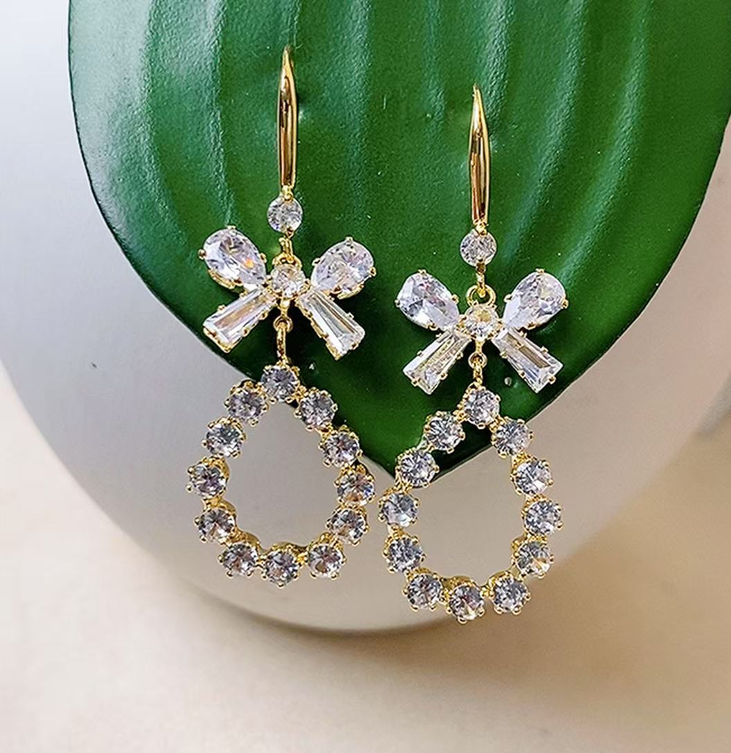 铜合金锆石耳饰 （515号）告白气球精致时尚气质百搭修饰脸型轮廓