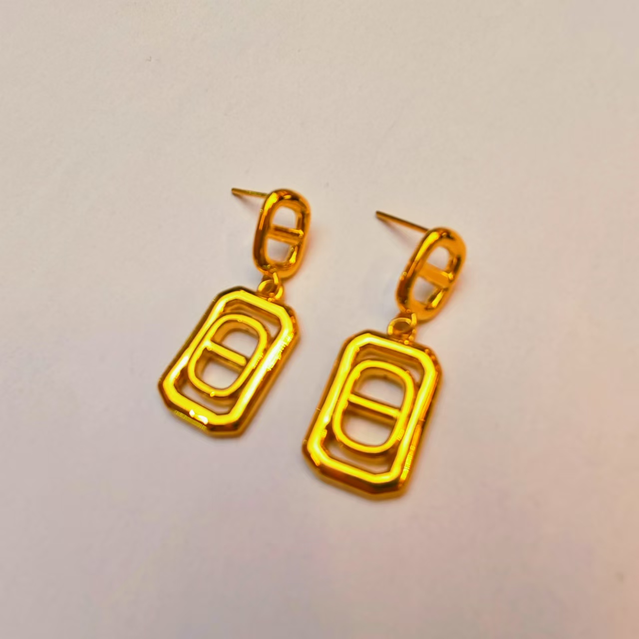 148#足金999 黄金猪鼻子耳坠