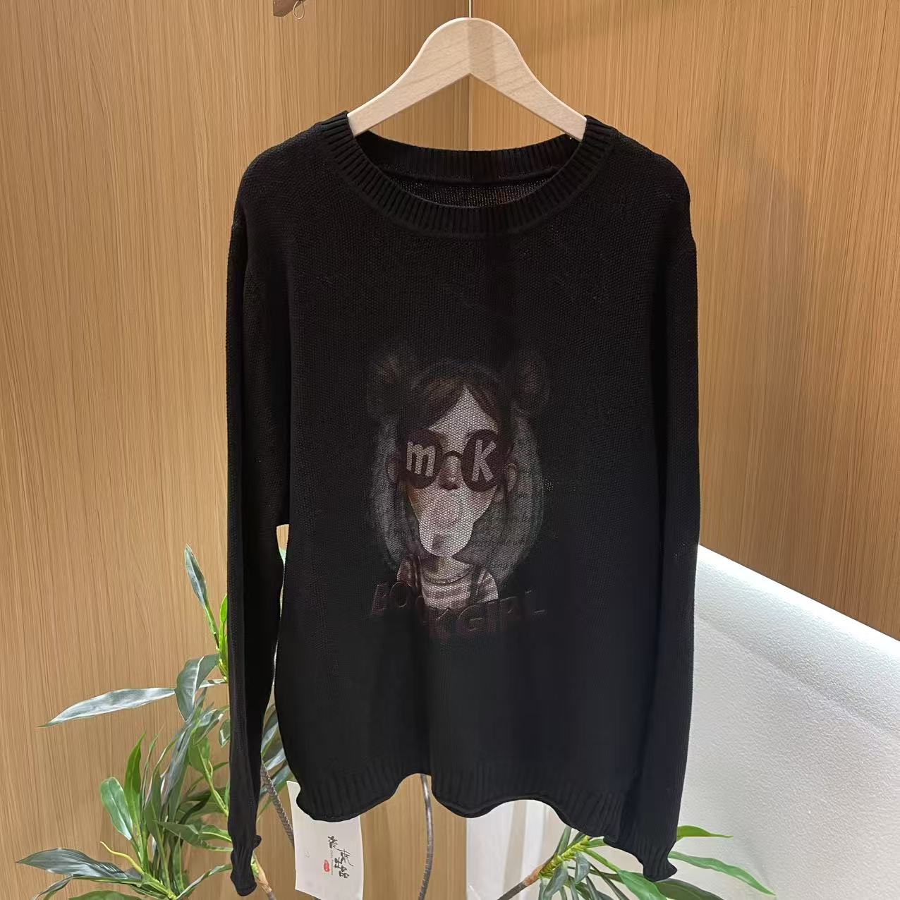 15400新款春秋宽松休闲时尚显瘦百搭针织T恤