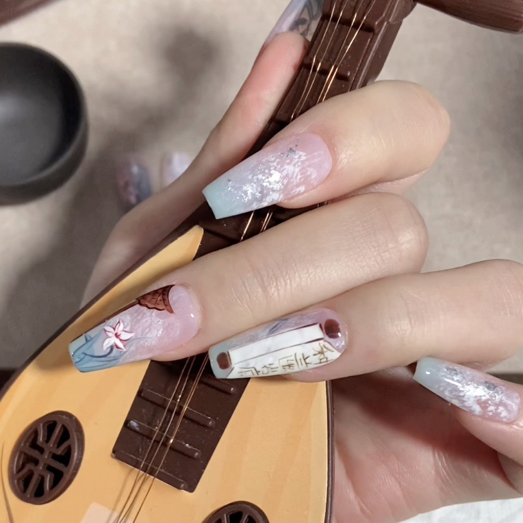 【四君子·种兰】国风原创手绘日常出街超好看高级穿戴甲