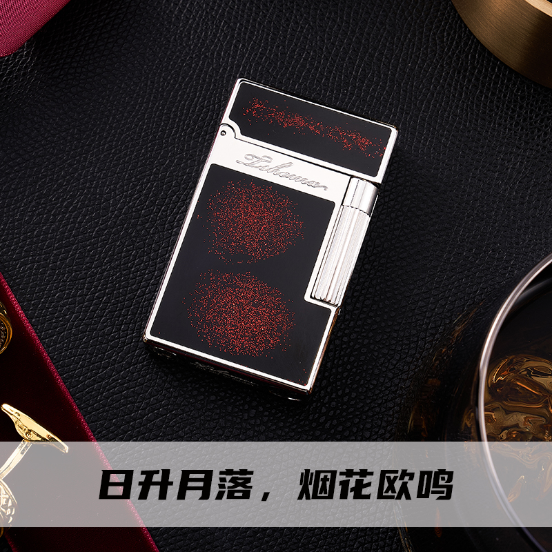 【暗夜花火双火】纯铜一体朗声打火机高端商务生日节日送礼送男友