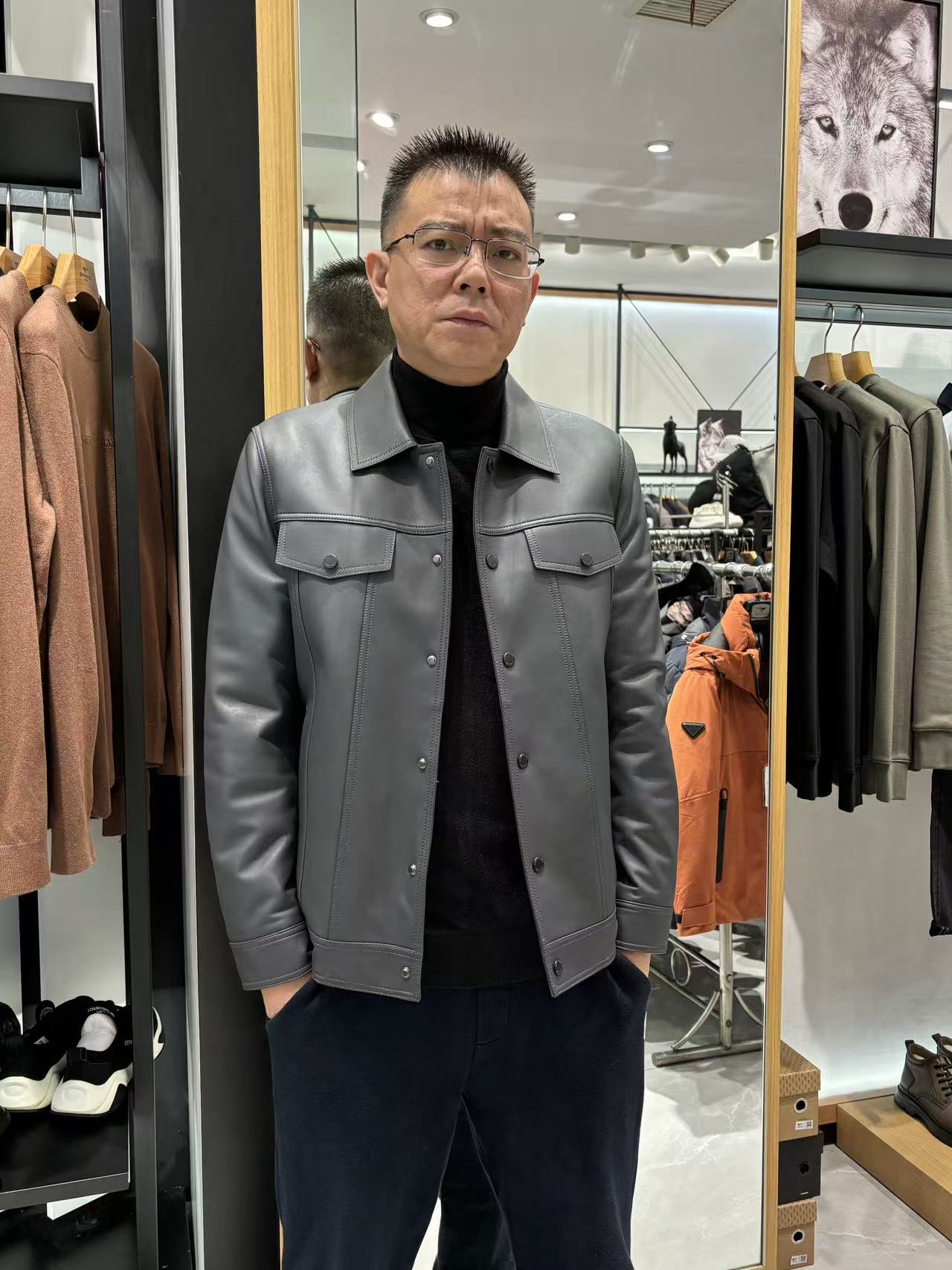 Septwolves/七匹狼24年冬季宠粉款绵羊皮皮衣（5231）