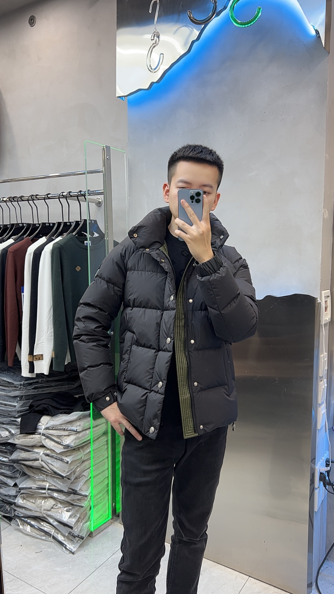 90绒羽绒服高领加厚徽章时尚外穿男装暗绗线简约保暖8897