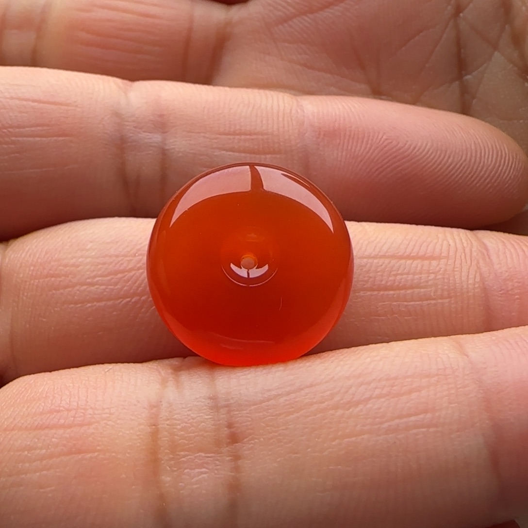 南红玛瑙平安扣17.4-7.8未镶嵌