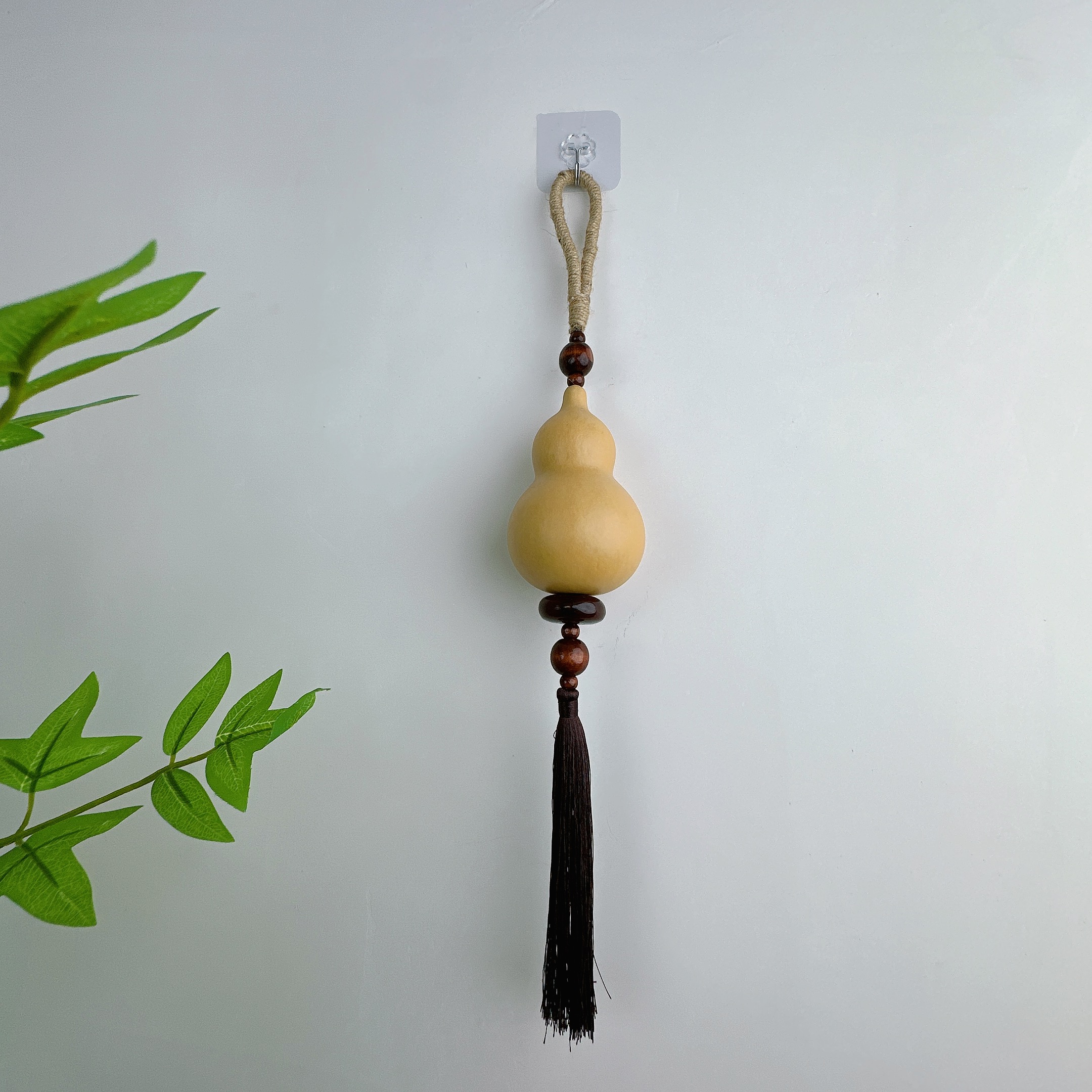 天然纯手工编织带流苏精品一帆风顺葫芦挂饰玄关卧室书房茶室挂件
